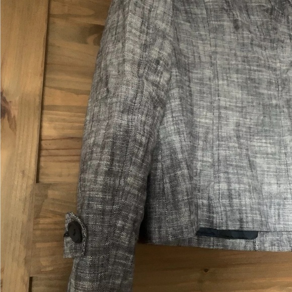 Pierre Cardin Women Blazer Jacket Linen Grey Size 10 - Picture 4 of 7